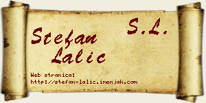 Stefan Lalić vizit kartica